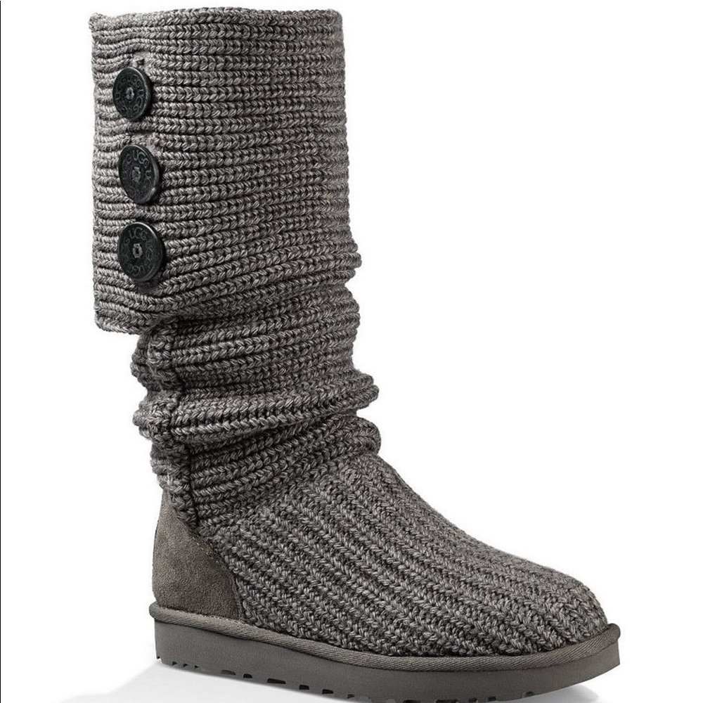 UGG® Classic Cardy Button Detailed Knit Boots